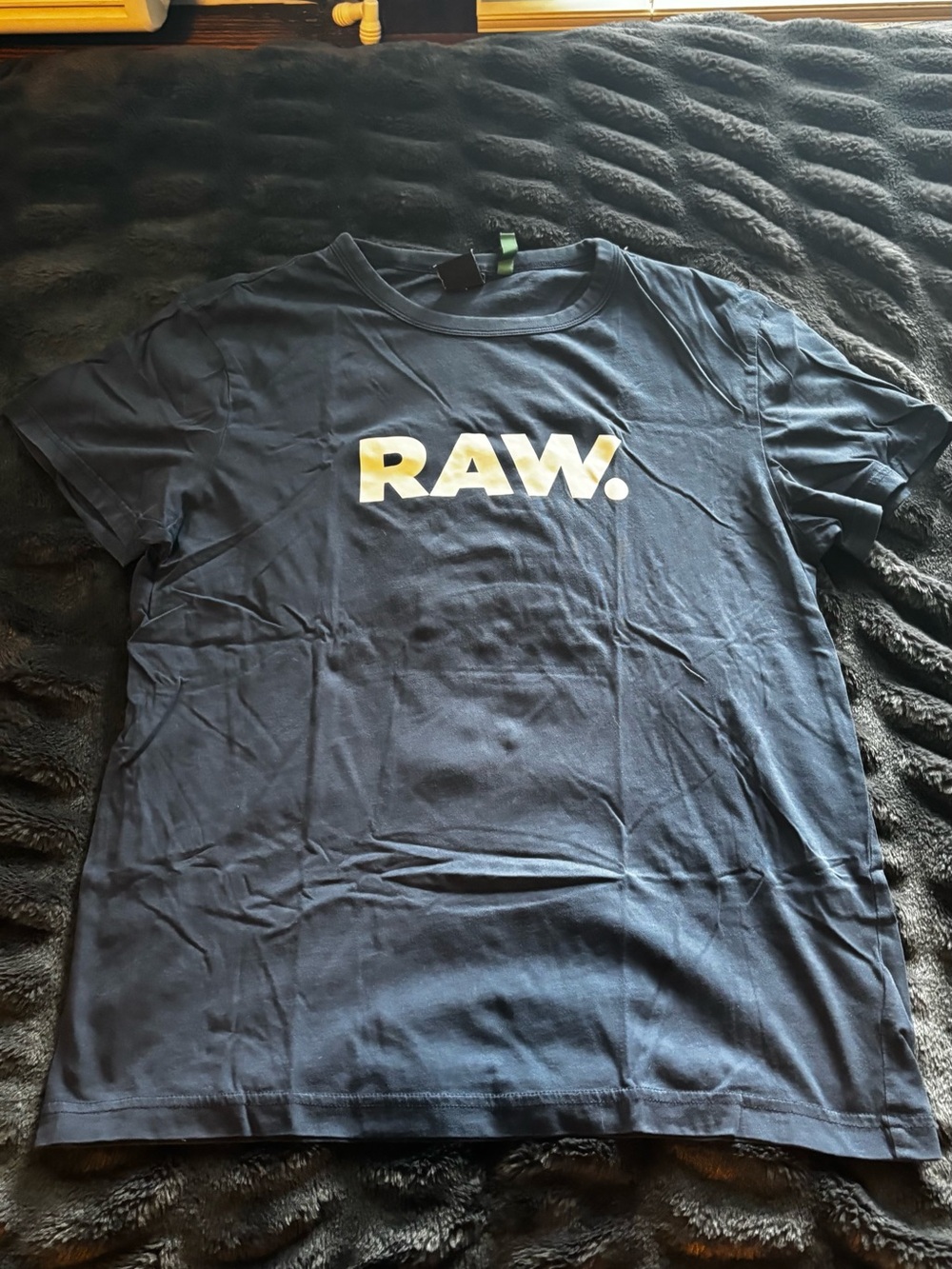 G-Star Navy Short Sleeve RAW Logo Tee